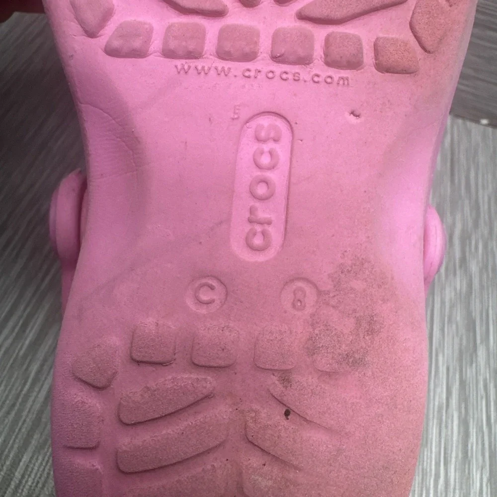 Crocs Kids Pink Clogs Slip On Sandals Shoes Size 8‎ Toddler Comfort Foam